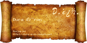 Dura Áron névjegykártya