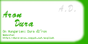 aron dura business card